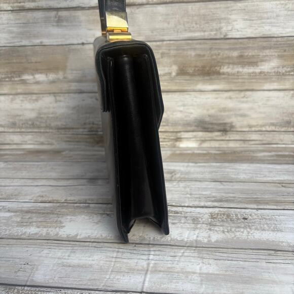 VTG Koret Purse Handbag Black Leather Top Handle Flap Close Coin Purse Retro MCM - Picture 5 of 16